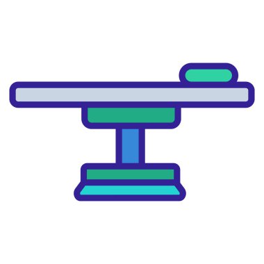 Koltuk ikonu vektörü. İzole edilmiş kontür sembolü gösterimi