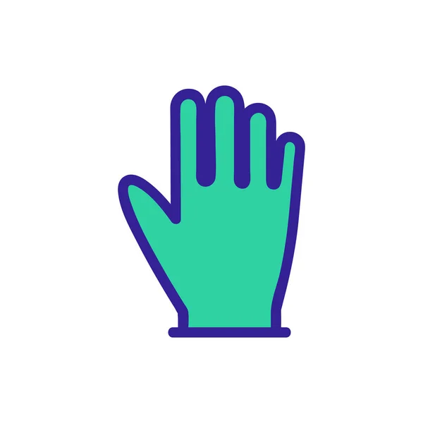 Rubber glove icon vector. Isolated contour symbol illustration — Stock Vector