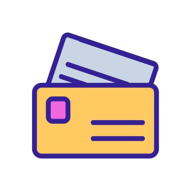 belge simgesi vektörü. İzole edilmiş kontür sembolü gösterimi