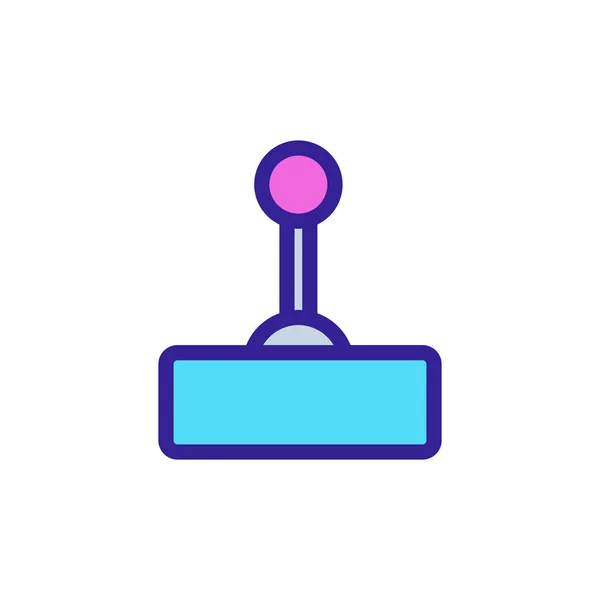 Joystick jogo vetor ícone. Isolado contorno símbolo ilustração — Vetor de Stock