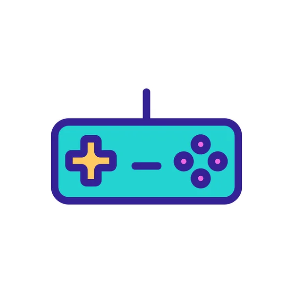 Game joystick icon vector. Isolated contour symbol illustration — Stock Vector