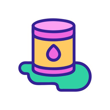 Atık kirliliği ikon vektörü. İzole edilmiş kontür sembolü gösterimi