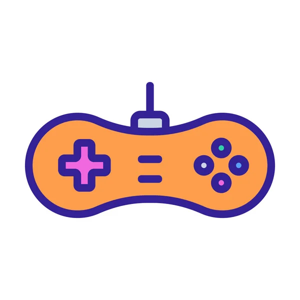 Spelet joystick ikon vektor. Isolerad kontur symbol illustration — Stock vektor