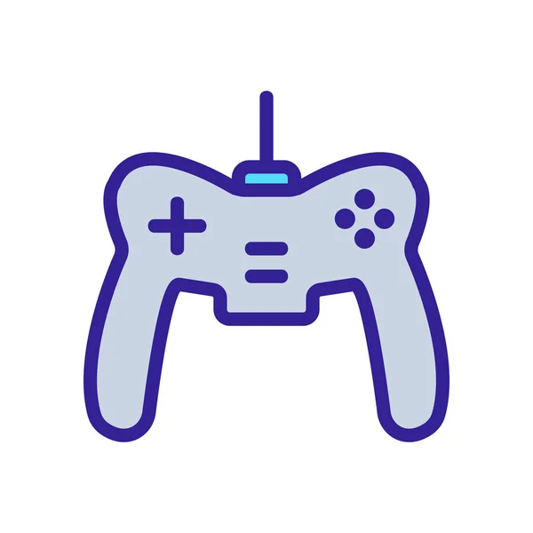 Wektor ikony joysticka gry. Ilustracja izolowanego symbolu konturu — Wektor stockowy