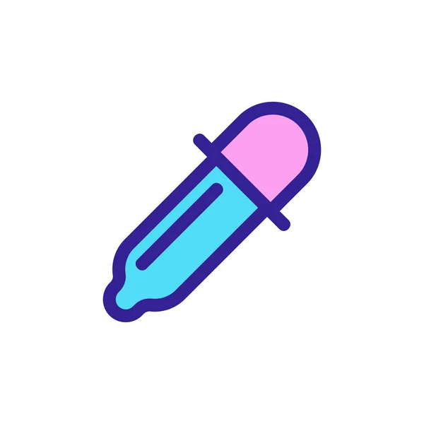 Pipette图标向量。孤立的等高线符号说明 — 图库矢量图片