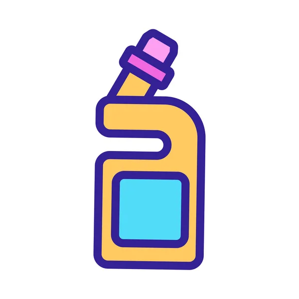 Uma ferramenta para lavar o vaso sanitário ícone vetor. Isolado contorno símbolo ilustração —  Vetores de Stock