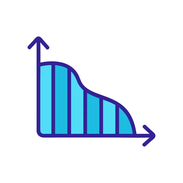 Ein absteigender Trend-Icon-Vektor. Isolierte Kontursymboldarstellung — Stockvektor