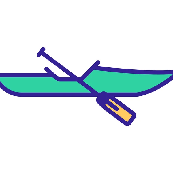 Ícone Kayak vetor. Isolado contorno símbolo ilustração — Vetor de Stock