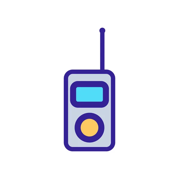 Tourist walkie-talkie icon vector. Isolated contour symbol illustration — Stock Vector