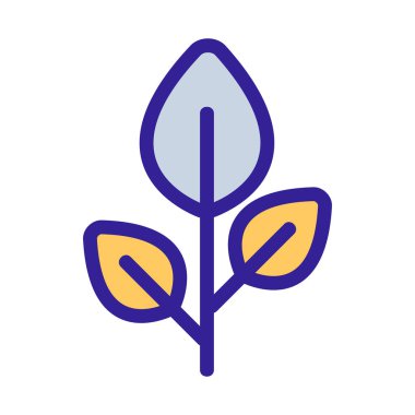 Yeşil yaprak ikonu vektörü. İzole edilmiş kontür sembolü gösterimi