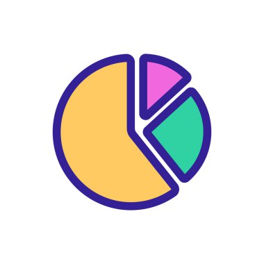 Grafik simgesi vektörünü bölüyorum. İzole edilmiş kontür sembolü gösterimi