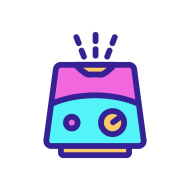 Hava nemlendirici ikon vektörü. İzole edilmiş kontür sembolü gösterimi