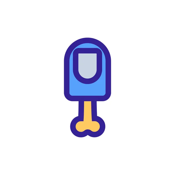 The severed finger icon is a vector. Isolated contour symbol illustration — Stock Vector