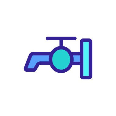 Su karıştırıcı ikon vektörü. İzole edilmiş kontür sembolü gösterimi