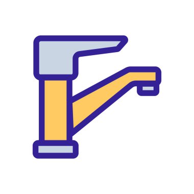 Su karıştırıcı ikon vektörü. İzole edilmiş kontür sembolü gösterimi