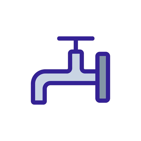 Misturador de água vector ícone. Isolado contorno símbolo ilustração — Vetor de Stock