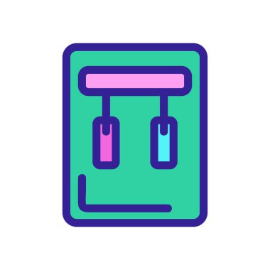 Elektrik bloğu ikon vektörü. İzole edilmiş kontür sembolü gösterimi