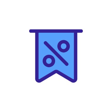 İndirimli simge vektörü. İzole edilmiş kontür sembolü gösterimi