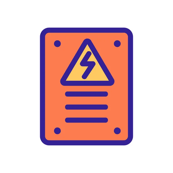 Vetor de ícone de aba elétrica. Isolado contorno símbolo ilustração —  Vetores de Stock