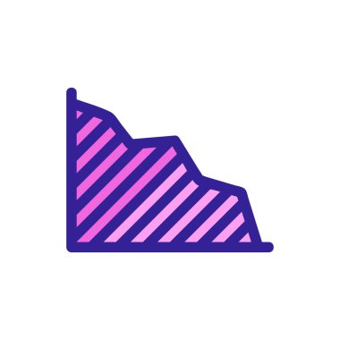 Vektör simgesinin göstergelerini azaltma grafiği. İzole edilmiş kontür sembolü gösterimi