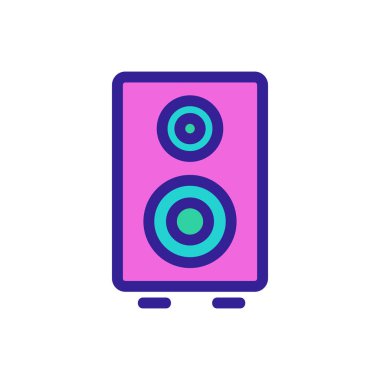 Müzik sütunları simge vektörü. İzole edilmiş kontür sembolü gösterimi