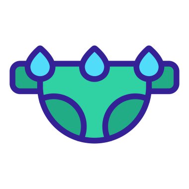 Bebek bezi ikonu vektörü. İzole edilmiş kontür sembolü gösterimi