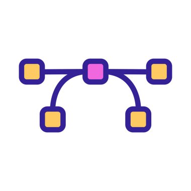 Simge vektörünün referans noktaları. İzole edilmiş kontür sembolü gösterimi