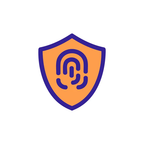 Proteção de dados pessoais vetor ícone. Isolado contorno símbolo ilustração — Vetor de Stock