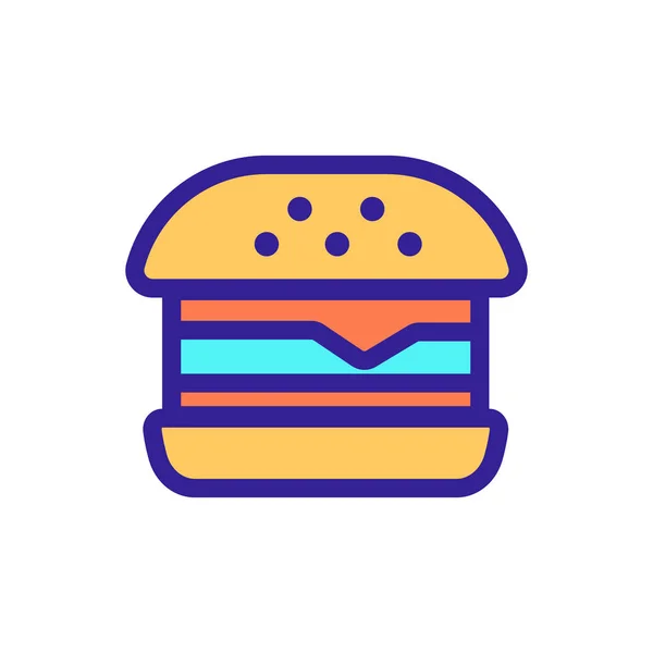Un vettore di icone di hamburger. Illustrazione del simbolo del contorno isolato — Vettoriale Stock