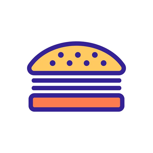 Hamburguesa vector icono. Ilustración del símbolo de contorno aislado — Vector de stock