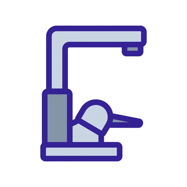 Misturador de água vector ícone. Isolado contorno símbolo ilustração — Vetor de Stock