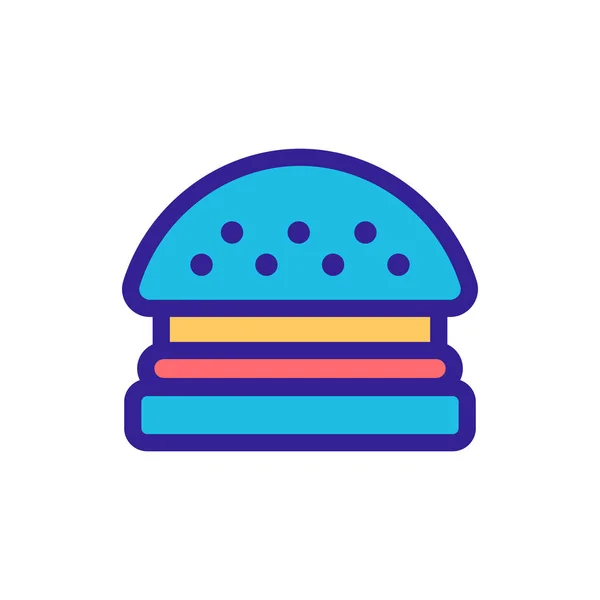 Burger icon vector. Isolated contour symbol illustration — Stock Vector