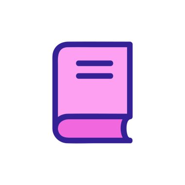 kitap ikonu vektörü. İzole edilmiş kontür sembolü gösterimi