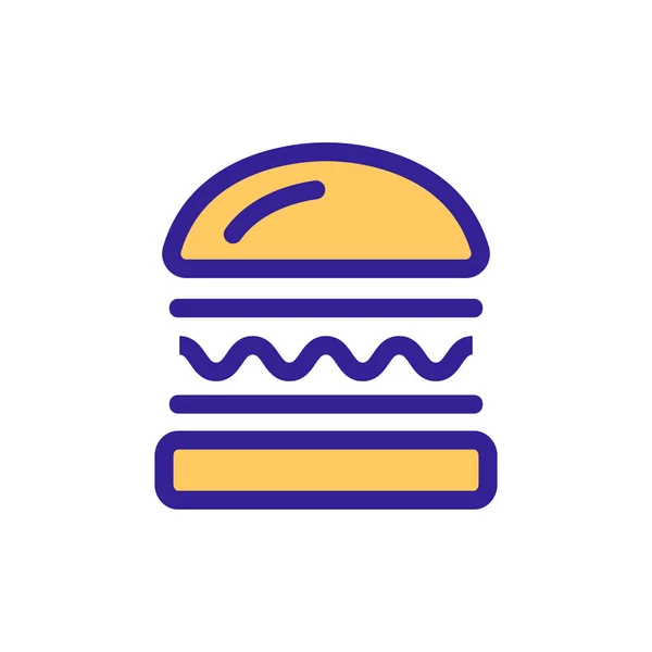 Hamburguesa vector icono. Ilustración del símbolo de contorno aislado — Vector de stock