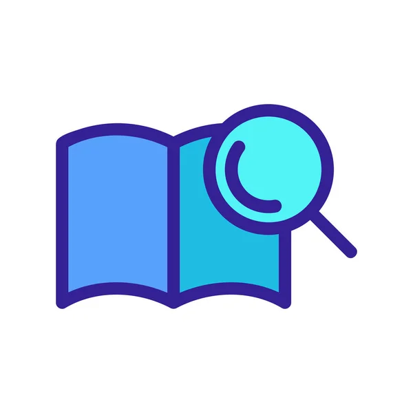 Keress egy könyv ikon vektor. Elszigetelt körvonalszimbólum illusztráció — Stock Vector