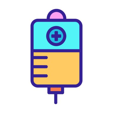 Kan ikonu vektörü yükleniyor. İzole edilmiş kontür sembolü gösterimi