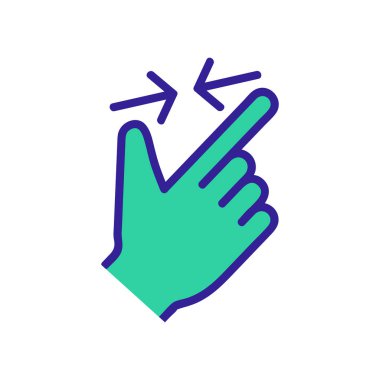 Dokunmatik ekran ikon vektörünü kontrol et. İzole edilmiş kontür sembolü gösterimi