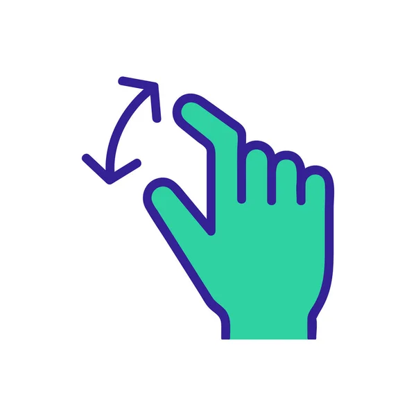 Controle op het touchscreen icoon vector. Geïsoleerde contoursymbool illustratie — Stockvector