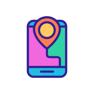 Telefon ikon vektöründe jeolasyon. İzole edilmiş kontür sembolü gösterimi