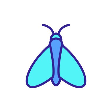 Güve ikonu vektörü. İzole edilmiş kontür sembolü gösterimi