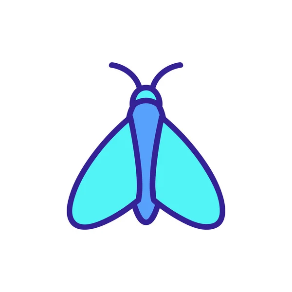 Moth icoon vector. Geïsoleerde contoursymbool illustratie — Stockvector