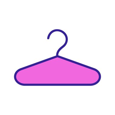 Dolap simgesi vektöründe askı. İzole edilmiş kontür sembolü gösterimi