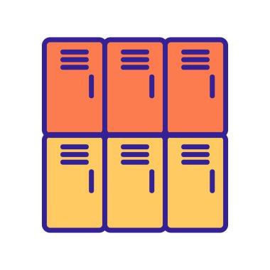 İkona vektörünü giydirmek için gardırop. İzole edilmiş kontür sembolü gösterimi