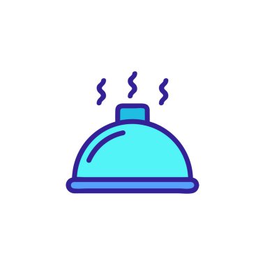 Resepsiyon ikon vektörünü ara. İzole edilmiş kontür sembolü gösterimi