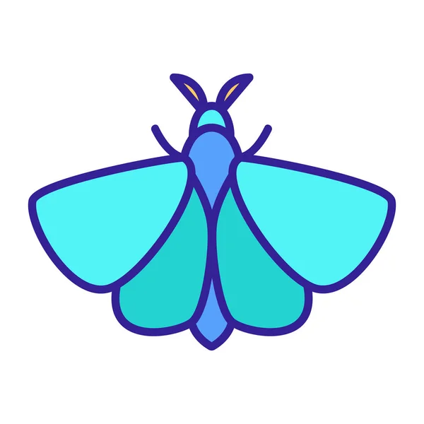 Moth wektor ikony. Ilustracja izolowanego symbolu konturu — Wektor stockowy