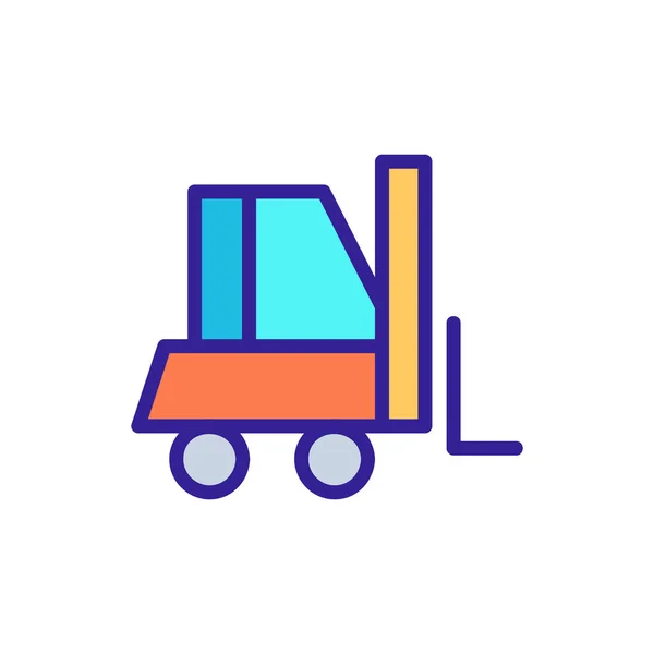 Ikona wózka widłowego. Ilustracja izolowanego symbolu konturu — Wektor stockowy