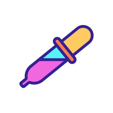 İlaç ikonu vektörünün dozu. İzole edilmiş kontür sembolü gösterimi