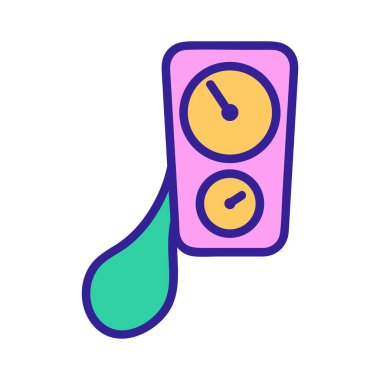 Oksijen besleyici ikon vektörü. İzole edilmiş kontür sembolü gösterimi