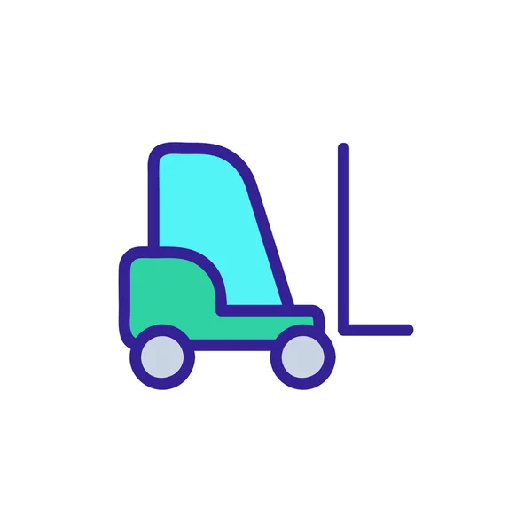Vektor ikony vysokozdvižného vozíku. Izolovaný obrysový symbol ilustrace — Stockový vektor