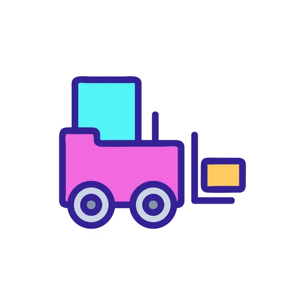 The forklift icon vector. Isolated contour symbol illustration — Stock Vector